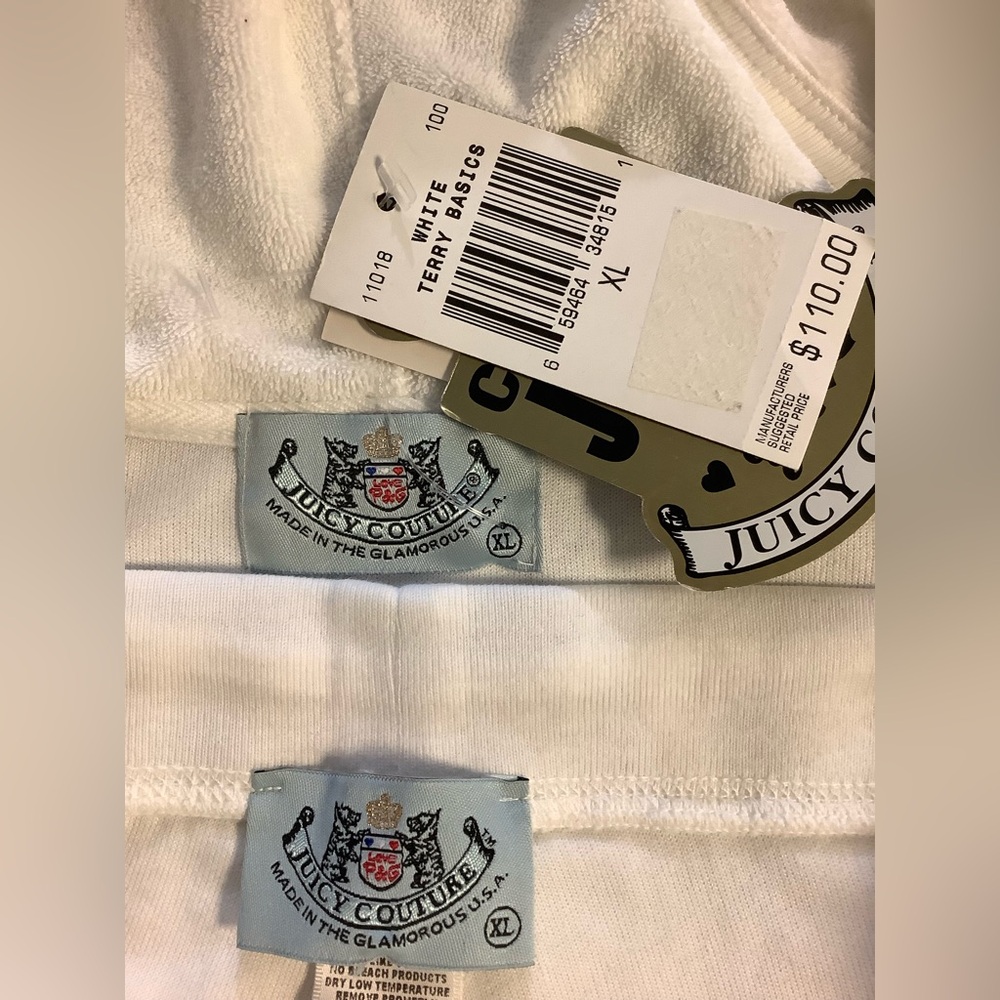 Juicy Couture 90s Terry Pants 36 x 33 Zip Up Hoodie Tracksuit - Picture 13 of 15